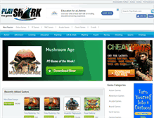 Tablet Screenshot of playshark.com